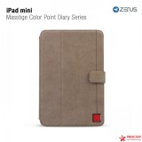 Кожаный чехол Zenus Masstige Color Point Folio Series для Apple iPad Mini (серый)